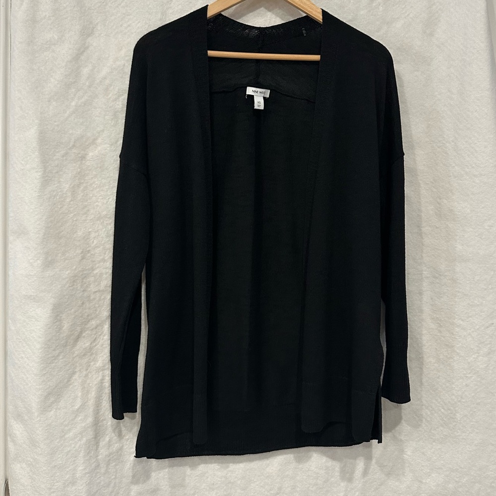 Nine West Black Open Cardigan